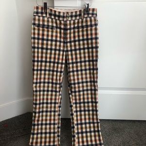 Anthropologie plaid corduroy essential pants